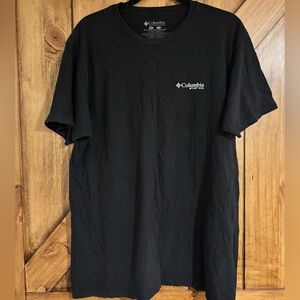Columbia Men’s T-Shirt XL PFG Hooked Black Graphic Short Sleeve
